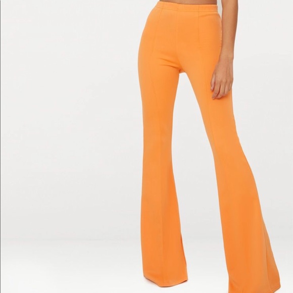 PrettyLittleThing Pants - Orange flare pants.